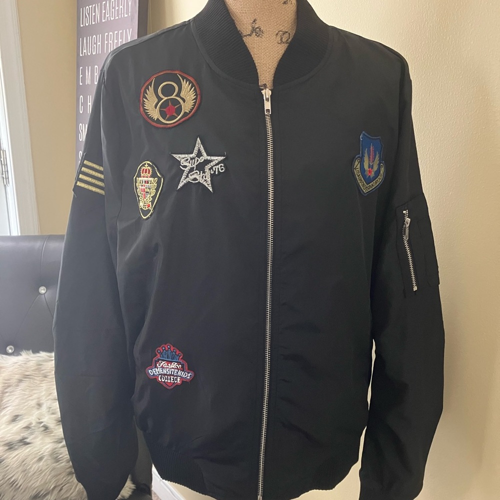 Woman’s Flight Jacket With Patches